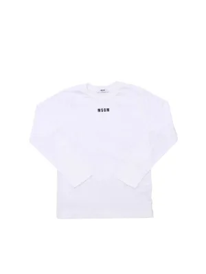 MSGM Kids Logo Print Long-Sleeve T-Shirt