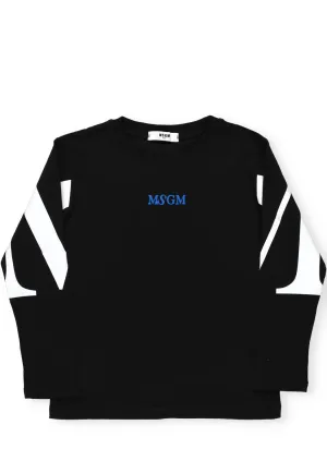 MSGM Kids Logo Print Long-Sleeve T-Shirt