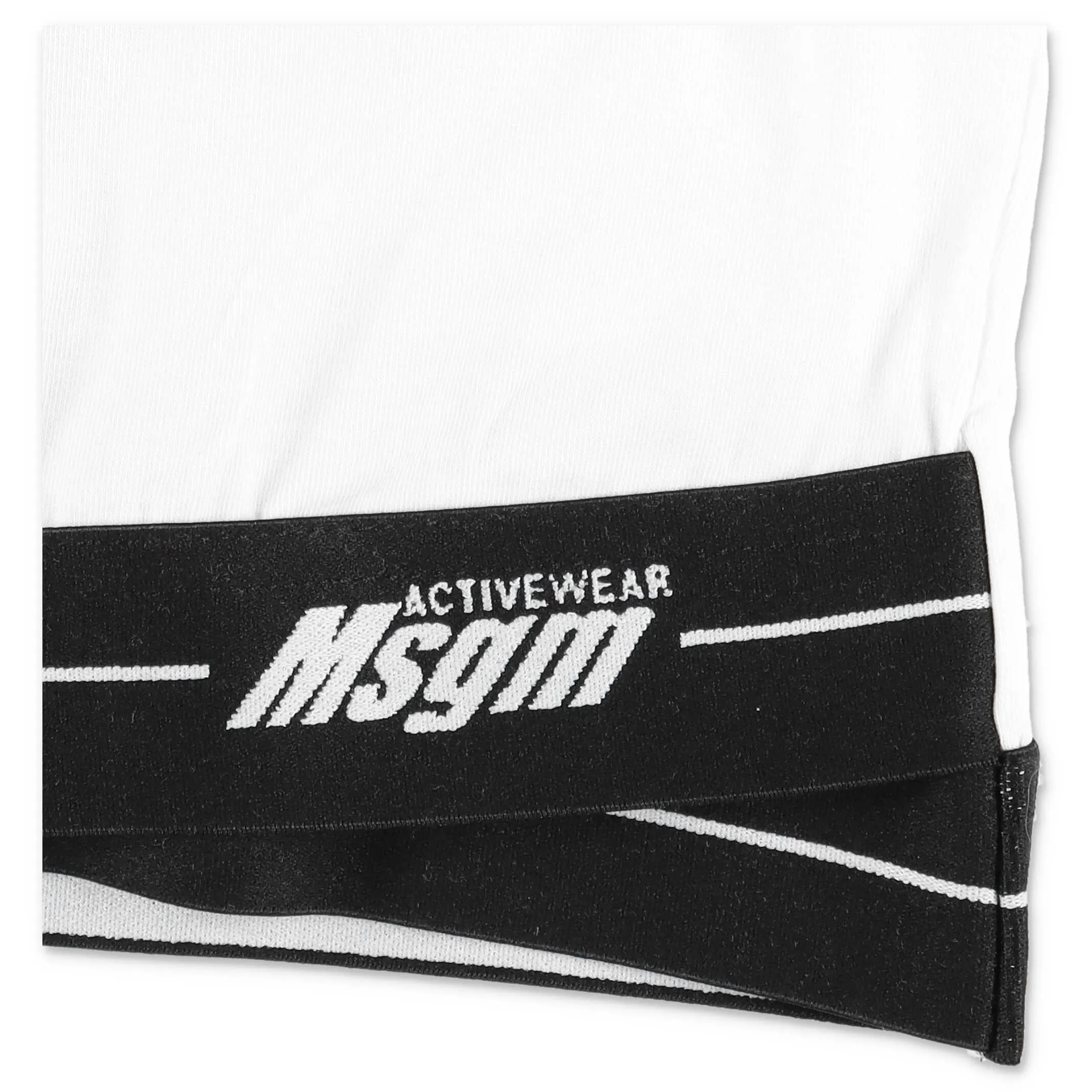 MSGM Kids Logo Print Sports Bra