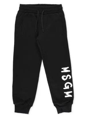 MSGM Kids Logo Print Track Trousers