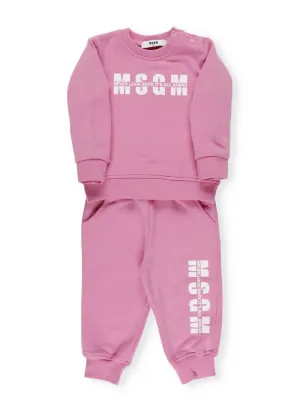 MSGM Kids Logo Print Two-Piece Tracksuit