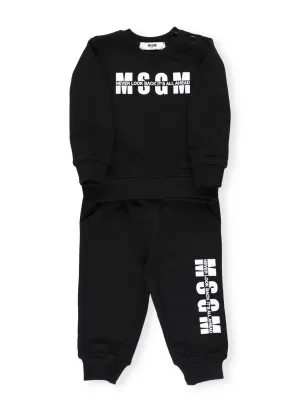 MSGM Kids Logo Print Two-Piece Tracksuit