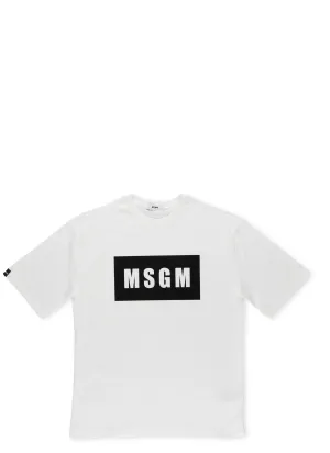 MSGM Kids Logo Printed Crewneck T-Shirt