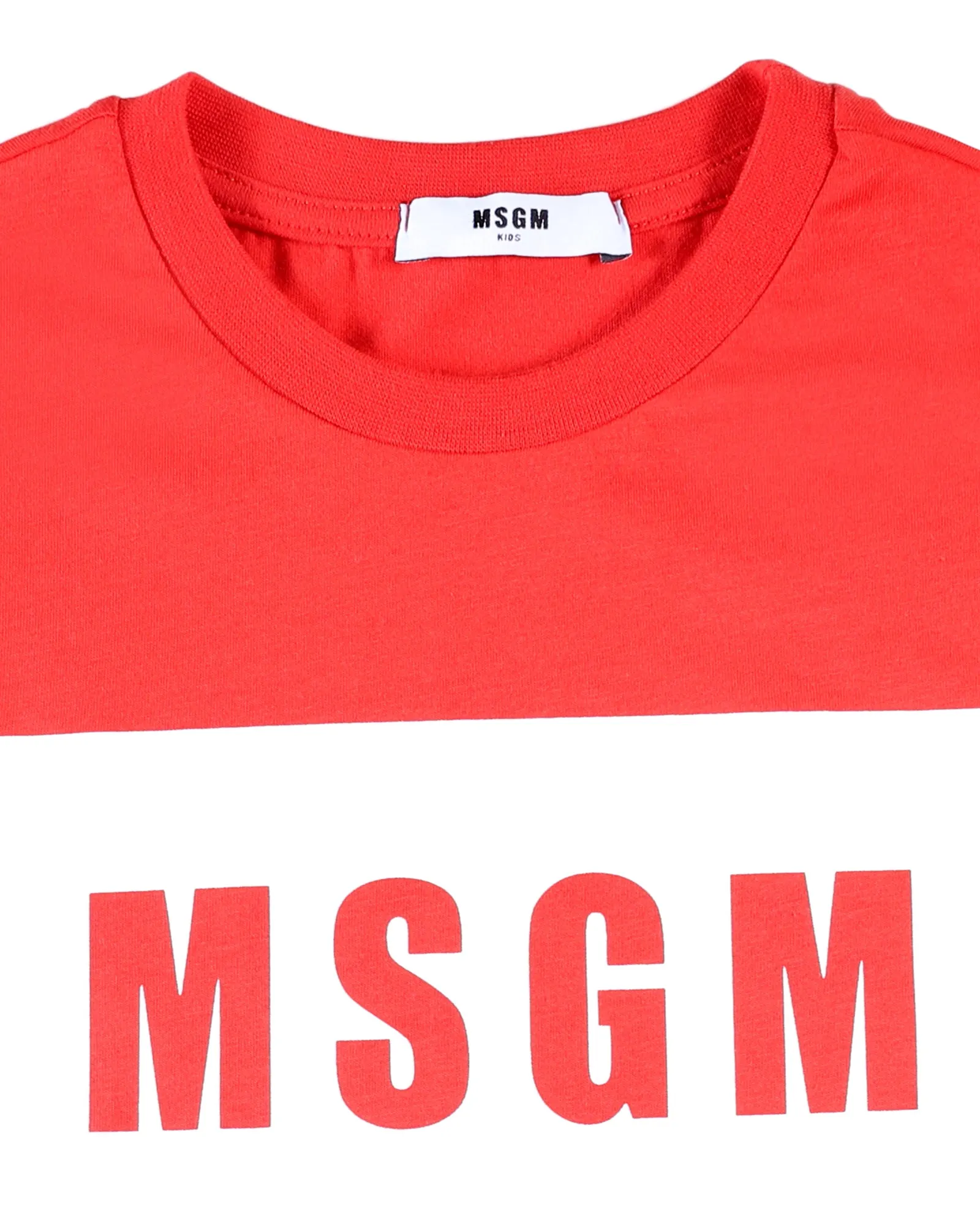 MSGM Kids Logo Printed Crewneck T-Shirt