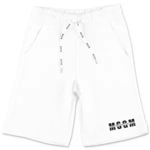 MSGM Kids Logo Printed Drawstring Shorts