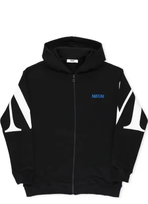 MSGM Kids Logo Printed Hooded Jacket