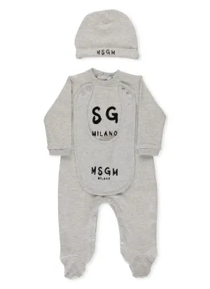 MSGM Kids Logo Printed Pajama Set