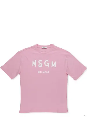 MSGM Kids Logo Printed T-Shirt
