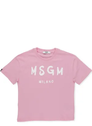 MSGM Kids Logo Printed T-Shirt
