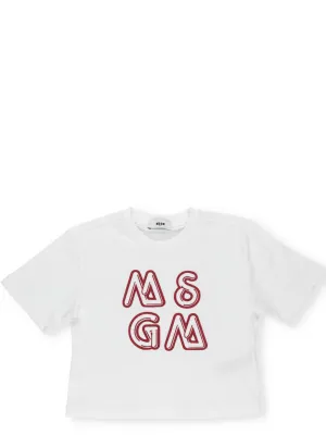 MSGM Kids Logo Printed T-Shirt