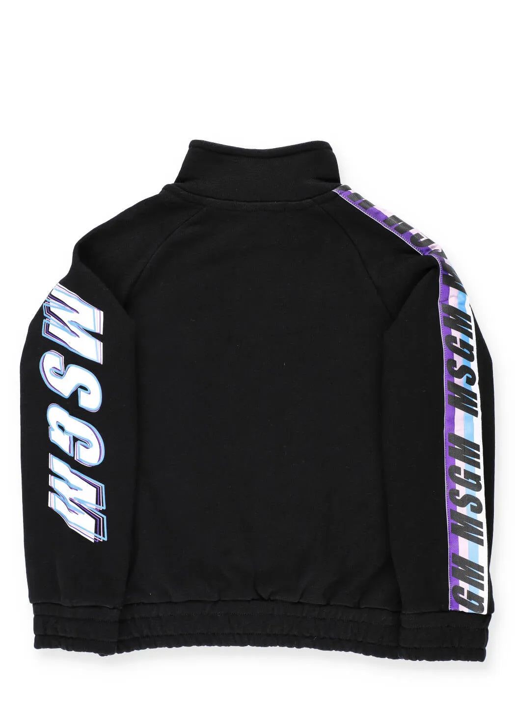 MSGM Kids Logo Printed Zipped Jacket