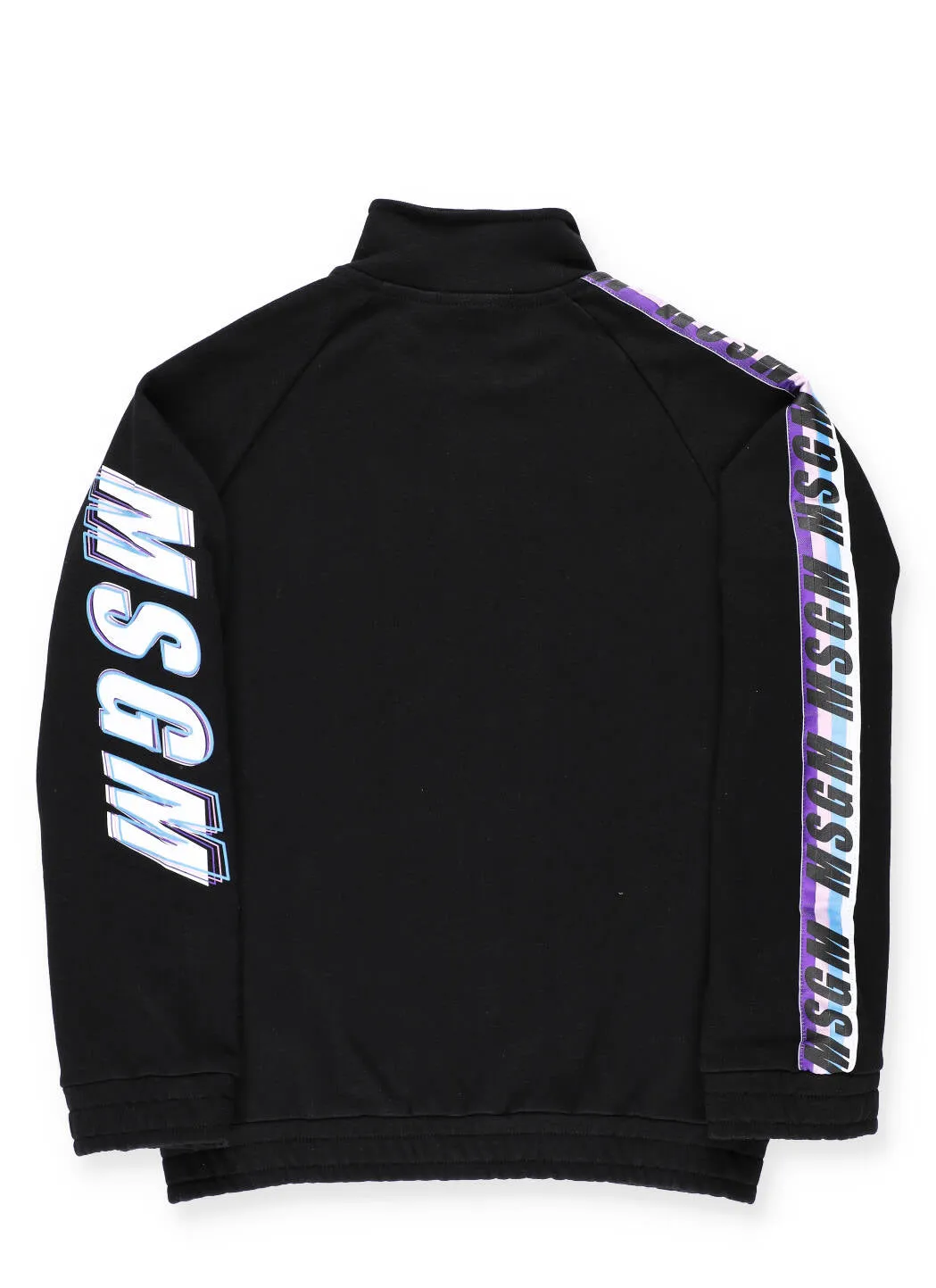 MSGM Kids Logo Printed Zipped Jacket