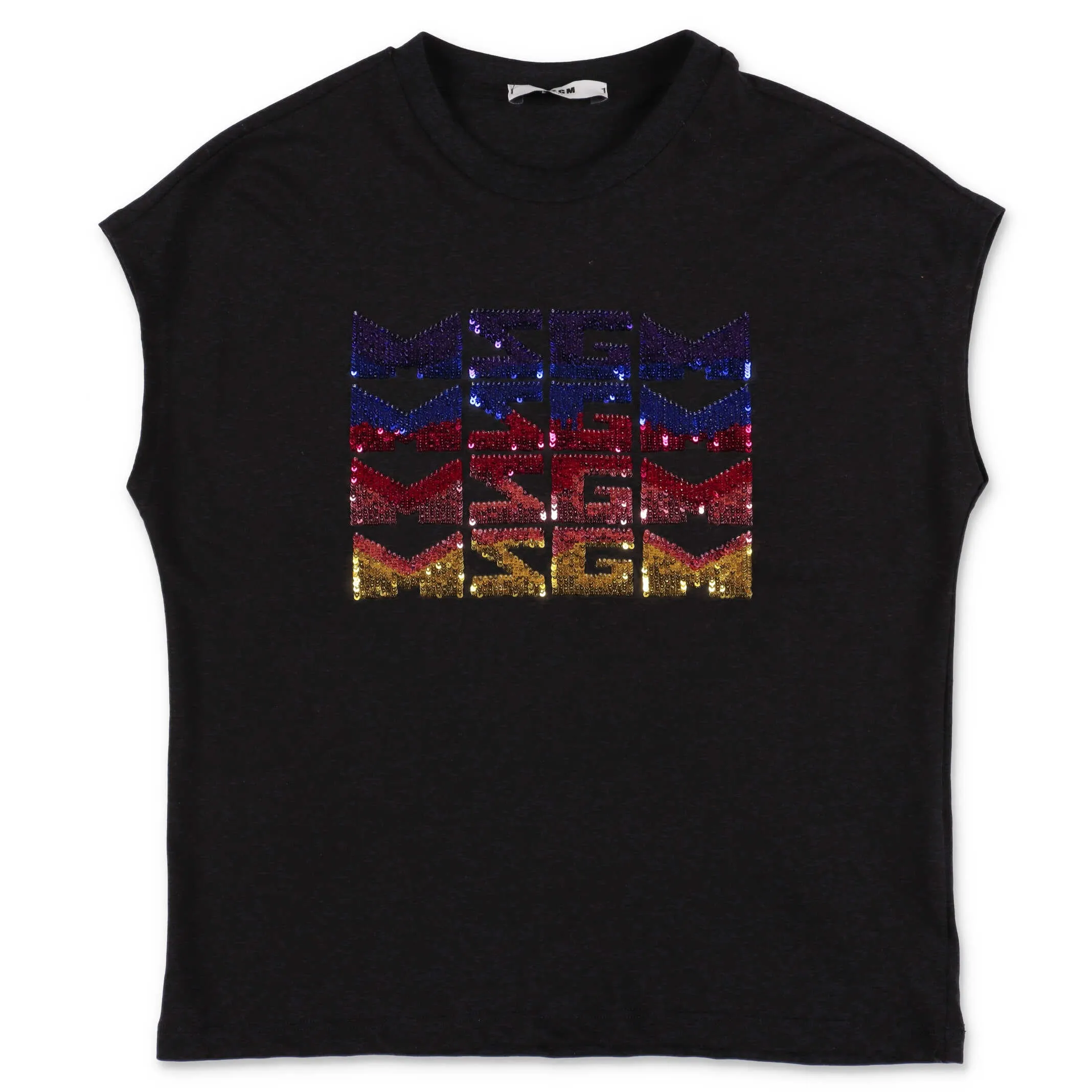 MSGM Kids Logo Sequined T-Shirt