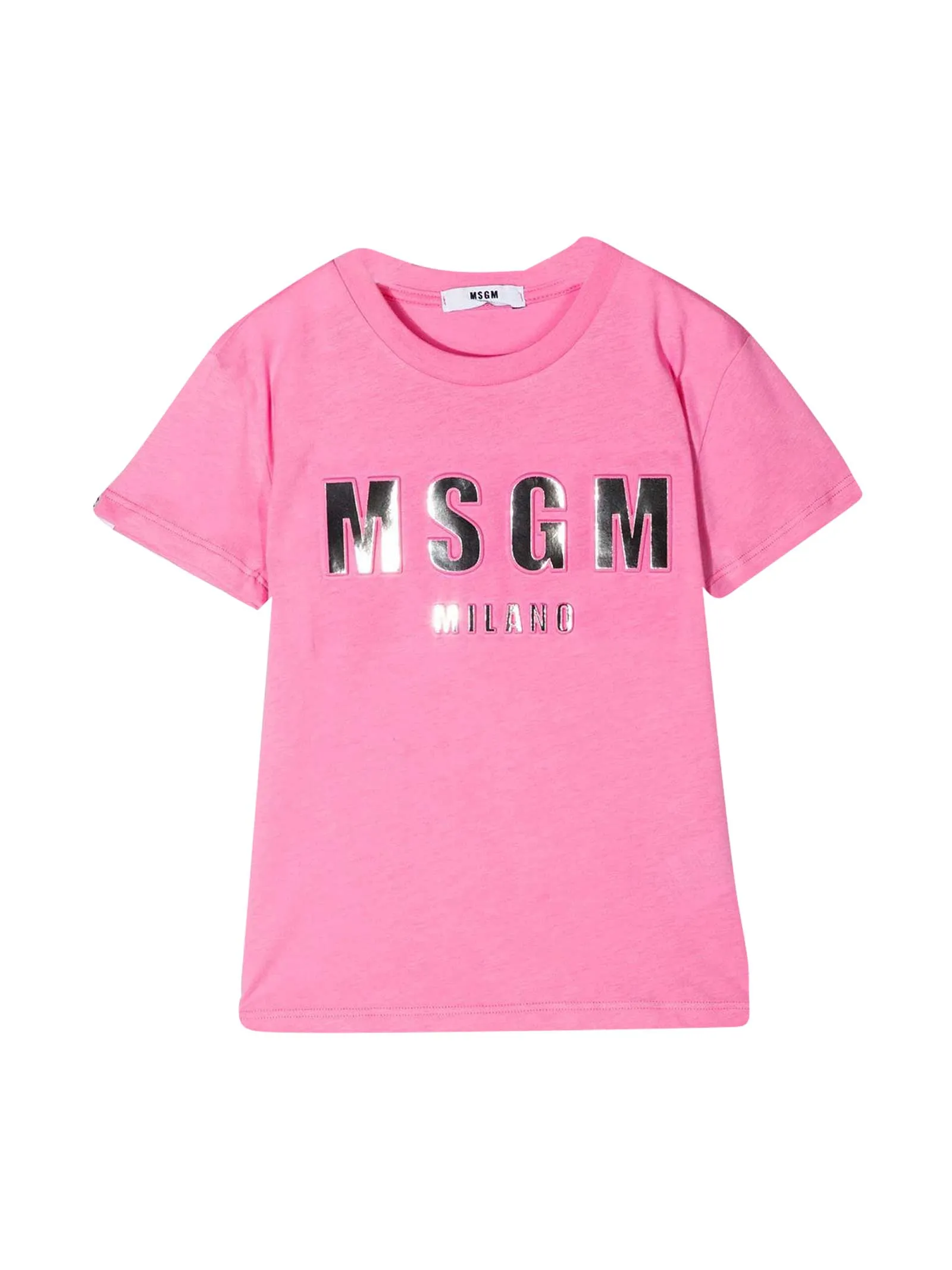 MSGM Kids Metallic Logo Effect T-Shirt