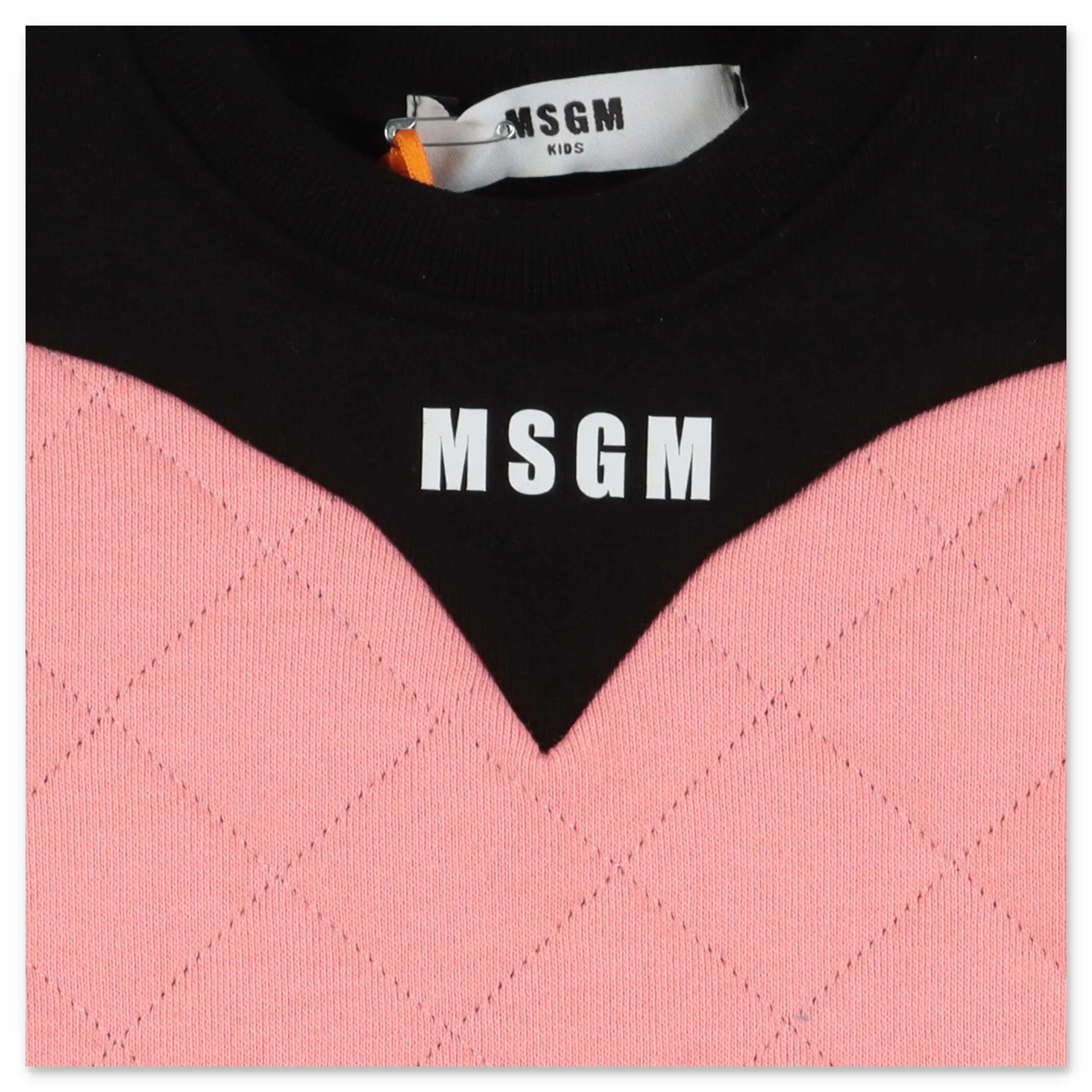 MSGM Kids Quilted Heart Crewneck Dress