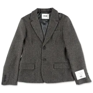 MSGM Kids Single Breasted Jacket
