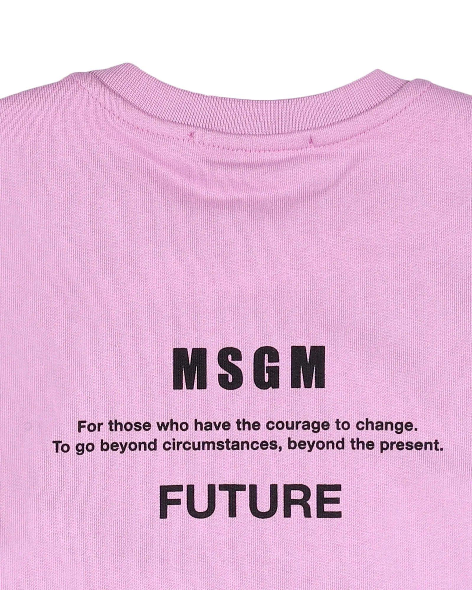 MSGM Kids Slogan Print Crewneck Sweatshirt