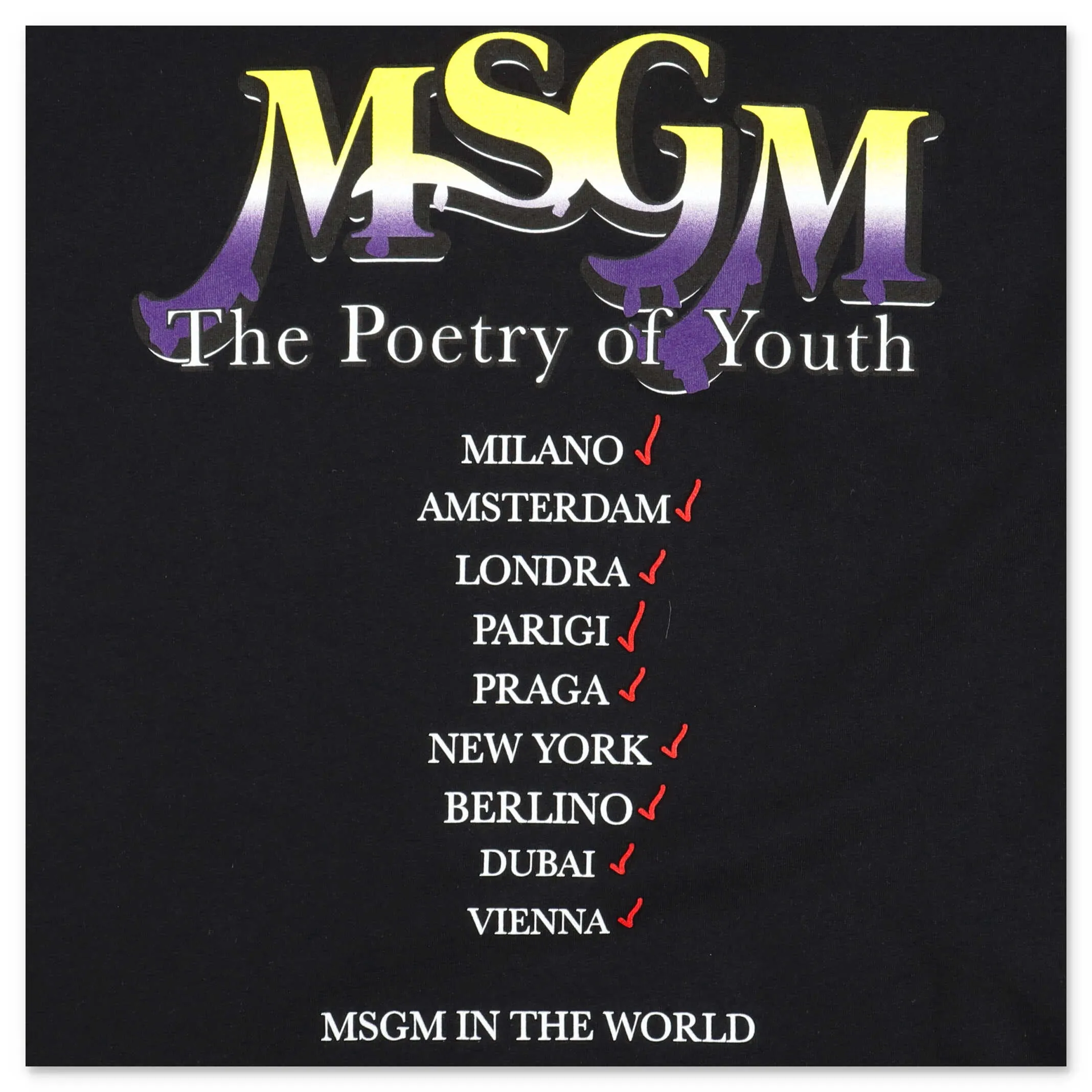MSGM Kids Slogan Printed T-Shirt