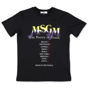 MSGM Kids Slogan Printed T-Shirt