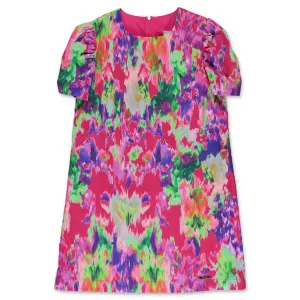 MSGM Kids Tie Dye Floral Printed Dress