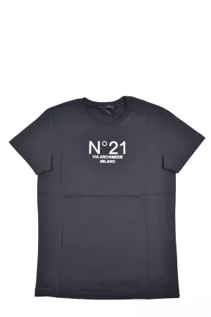 N21 Kids Logo Print Crewneck T-Shirt