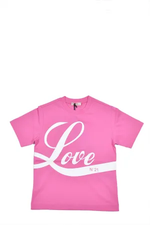 N21 Kids Love Print Crewneck T-Shirt