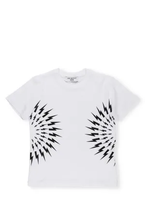 Neil Barrett Kids Lightning Bolt Printed T-Shirt