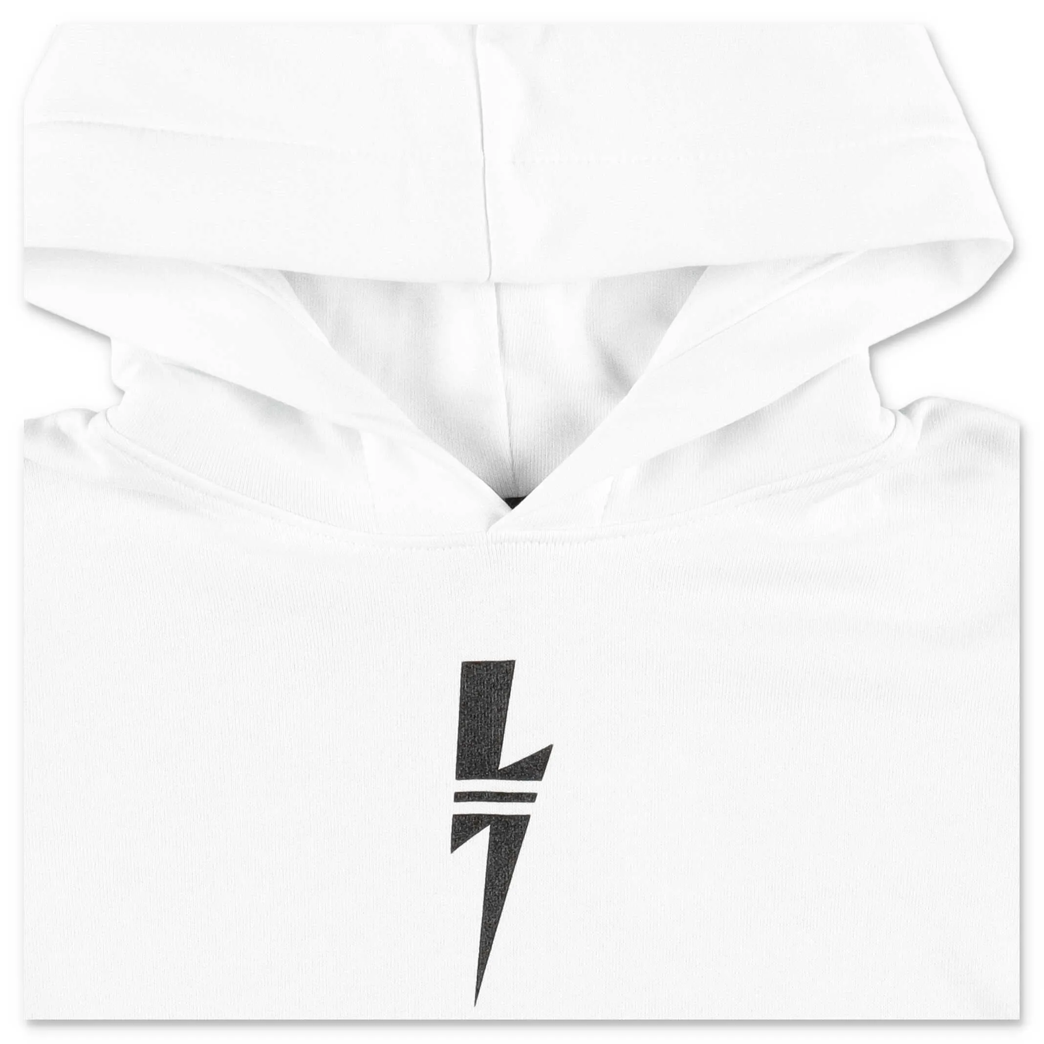 Neil Barrett Kids Thunderbolt Printed Two-Tone Hoodie