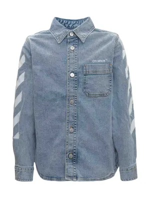 Off-White Kids Arrow Print Denim Shirt