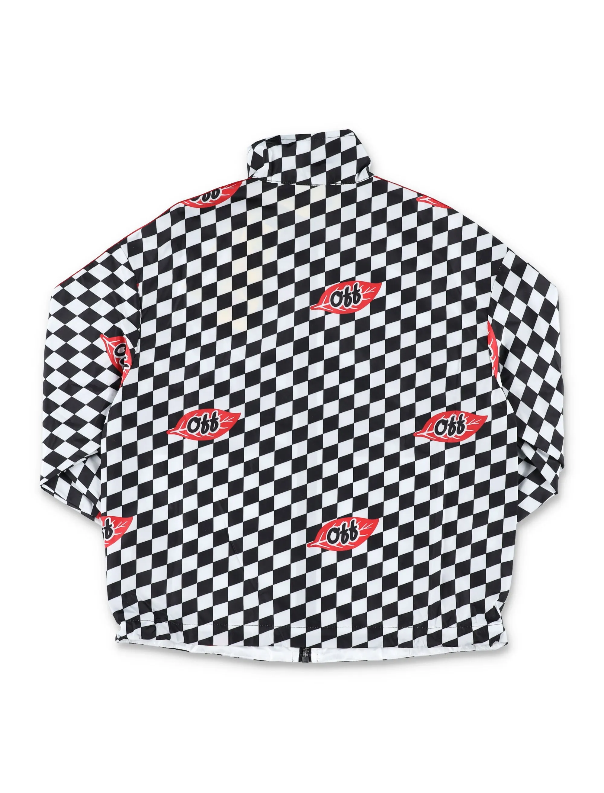 Off-White Kids Check Printed Zipped Jacket