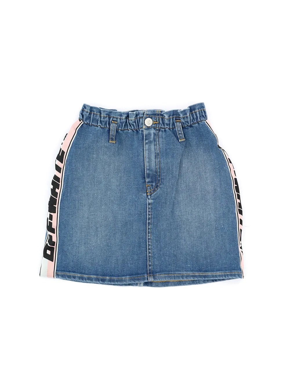 Off-White Kids Logo Band Denim Skirt