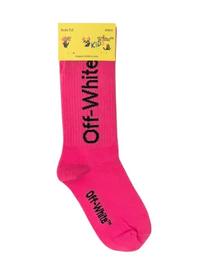 Off-White Kids Logo Intarsia Crew Socks