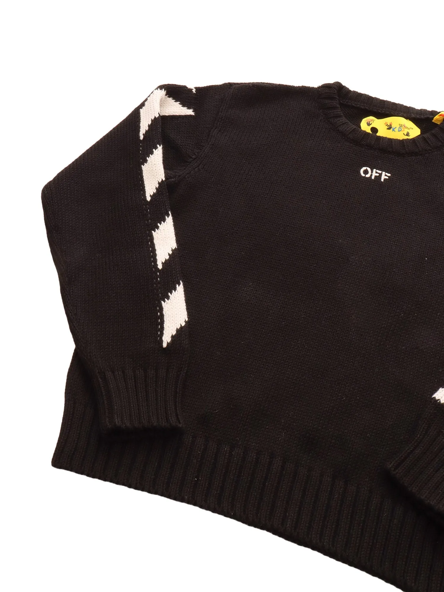 Off-White Kids Logo Intarsia Crewneck Sweater