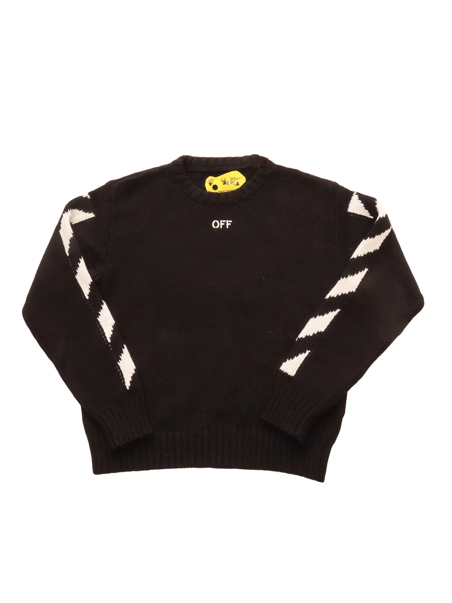 Off-White Kids Logo Intarsia Crewneck Sweater