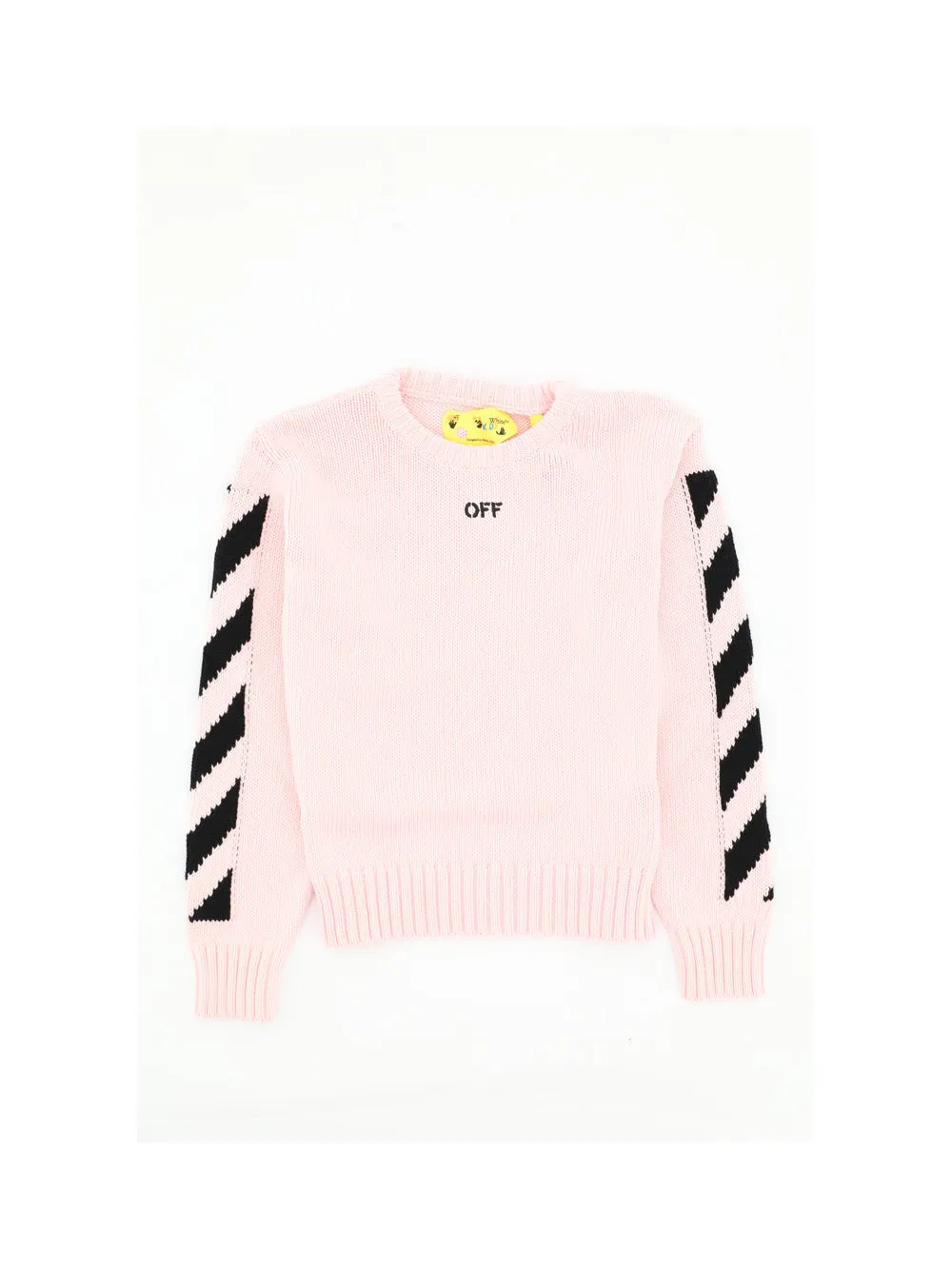 Off-White Kids Logo Intarsia Crewneck Sweater