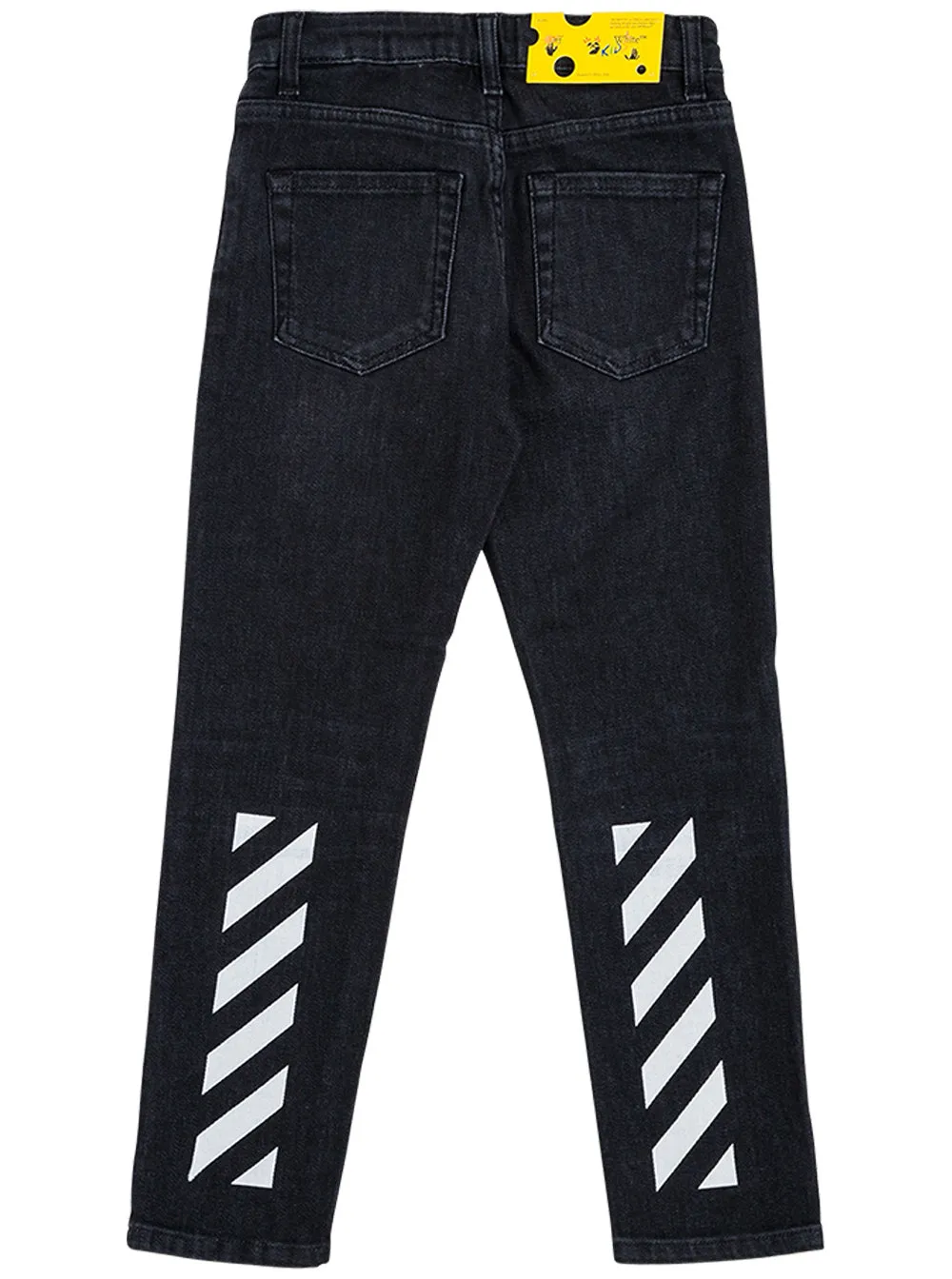 Off-White Kids Logo Printed Straight Leg Jeans