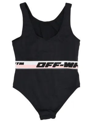 Off-White Kids Logo Tape Sleeveless Swimsuit