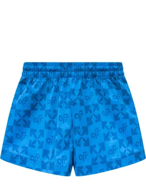Off-White Kids Monogram Elastic Waist Swim Shorts