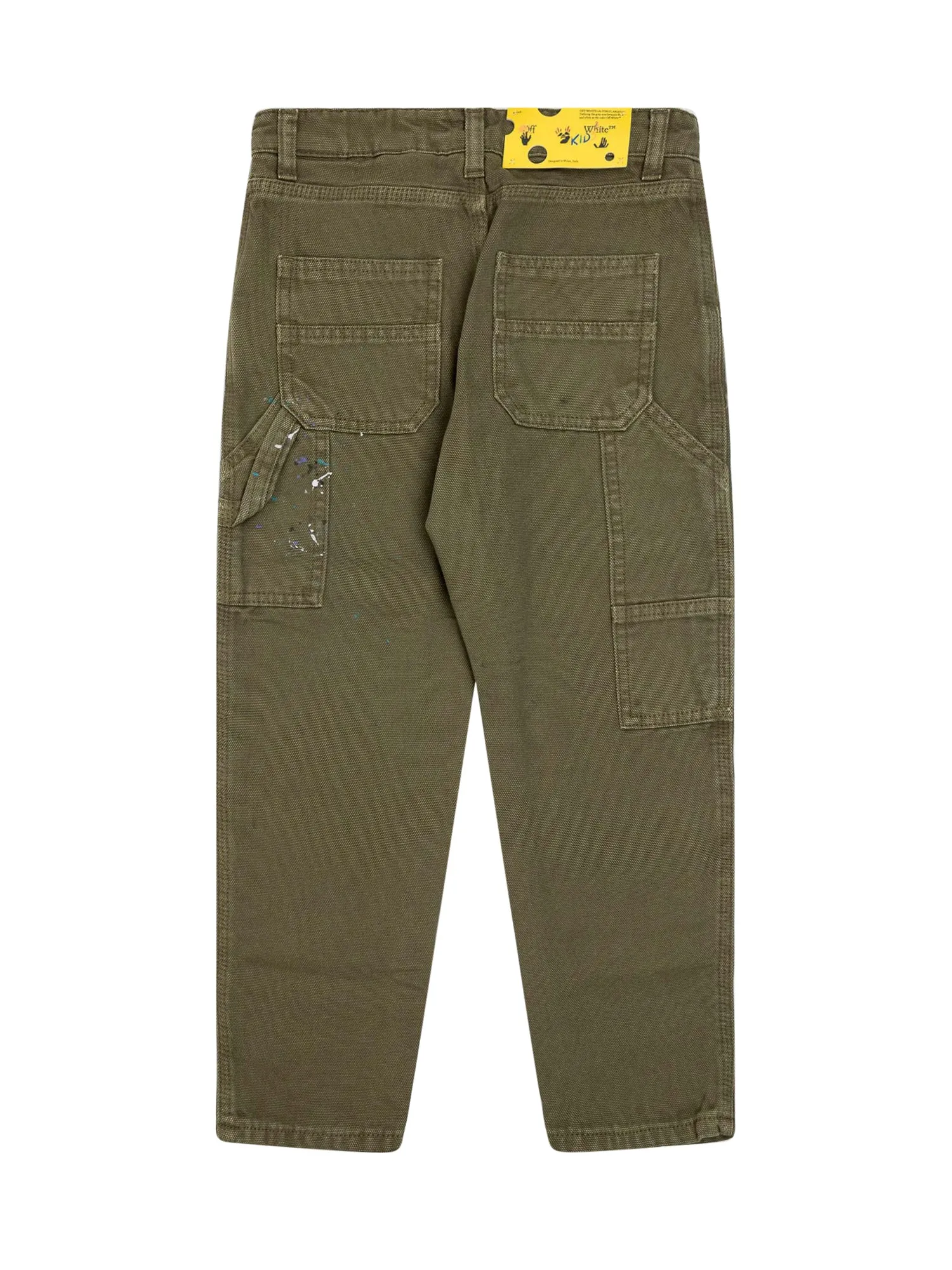 Off-White Kids Paint-Splatter Straight Leg Trousers