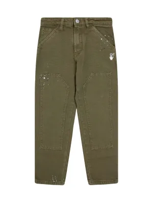 Off-White Kids Paint-Splatter Straight Leg Trousers