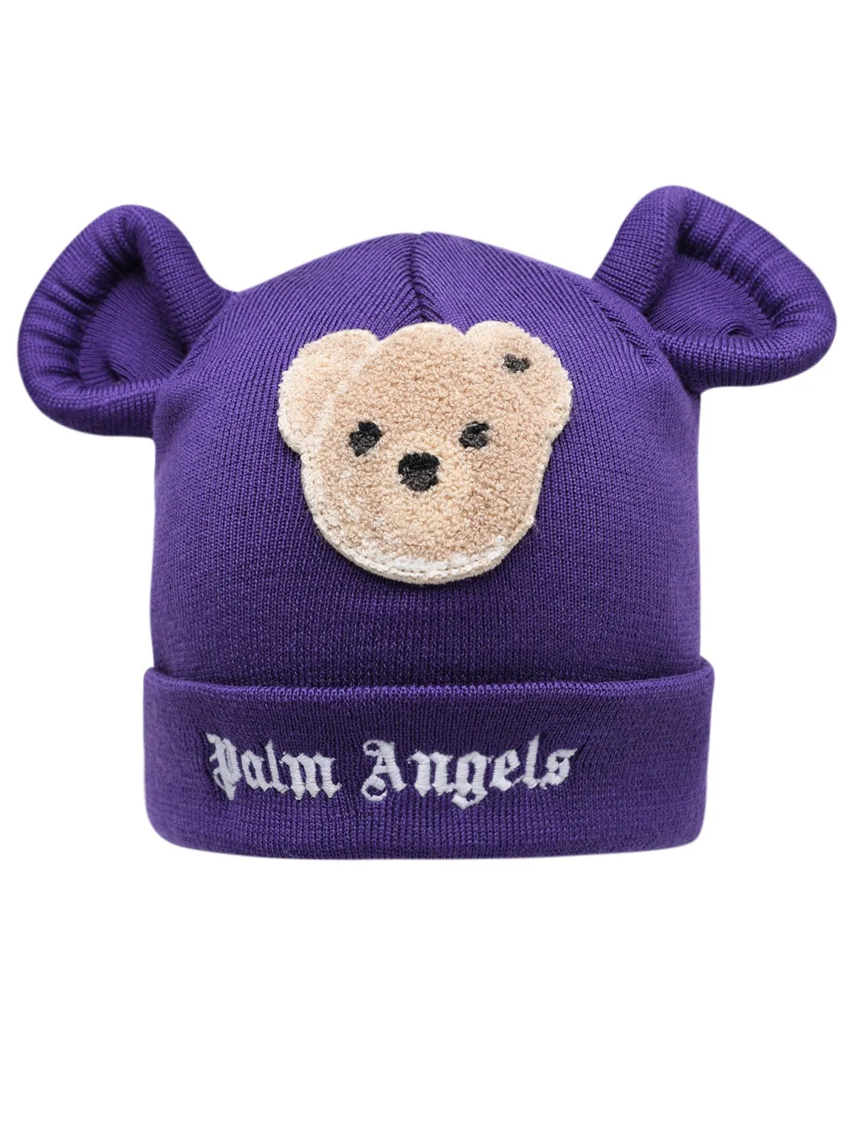 Palm Angels Kids Bear Embellished Beanie