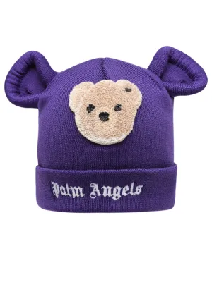 Palm Angels Kids Bear Embellished Beanie