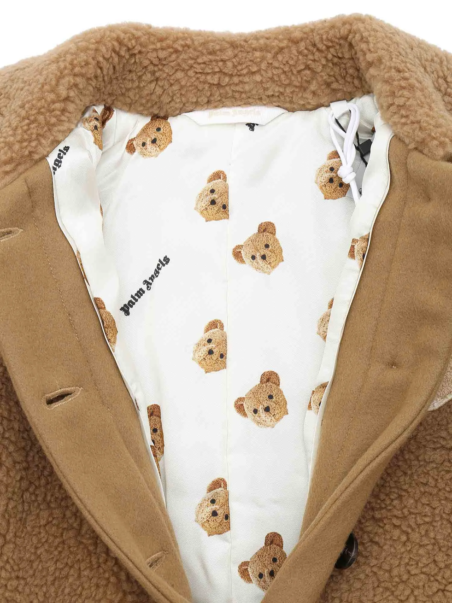 Palm Angels Kids Bear Motif Coat