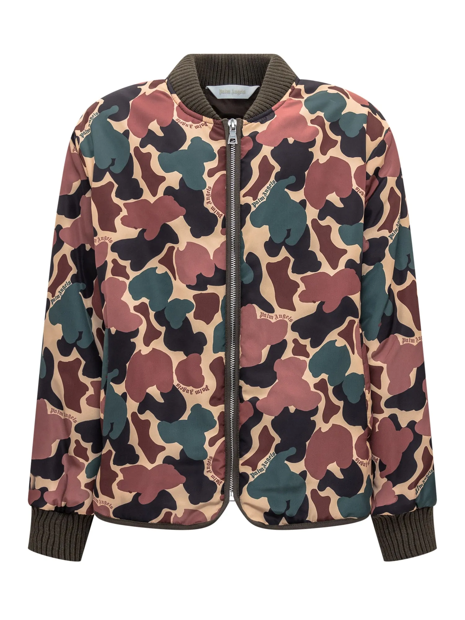 Palm Angels Kids Camouflage Printed Bomber Jacket