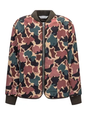 Palm Angels Kids Camouflage Printed Bomber Jacket