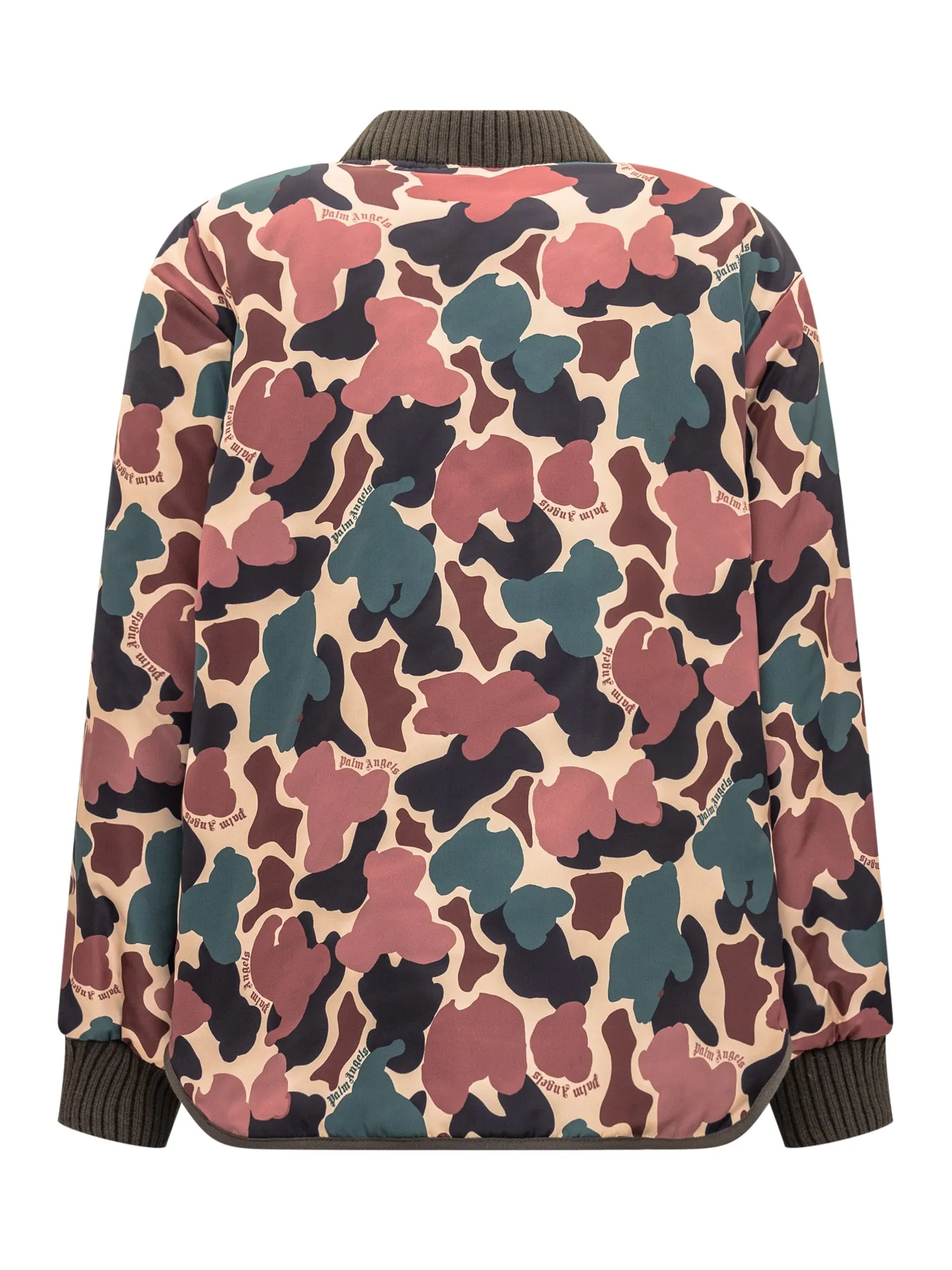 Palm Angels Kids Camouflage Printed Bomber Jacket