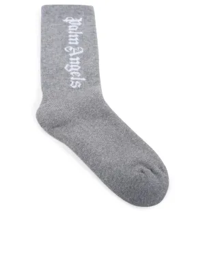 Palm Angels Kids Logo Intarsia Socks