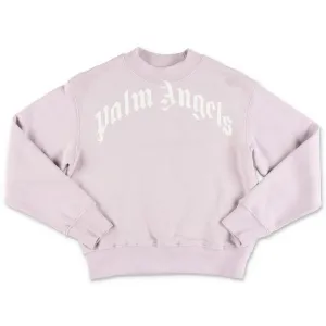 Palm Angels Kids Logo Print Crewneck Sweatshirt