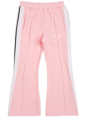 Palm Angels Kids Logo Print Flared Track Pants