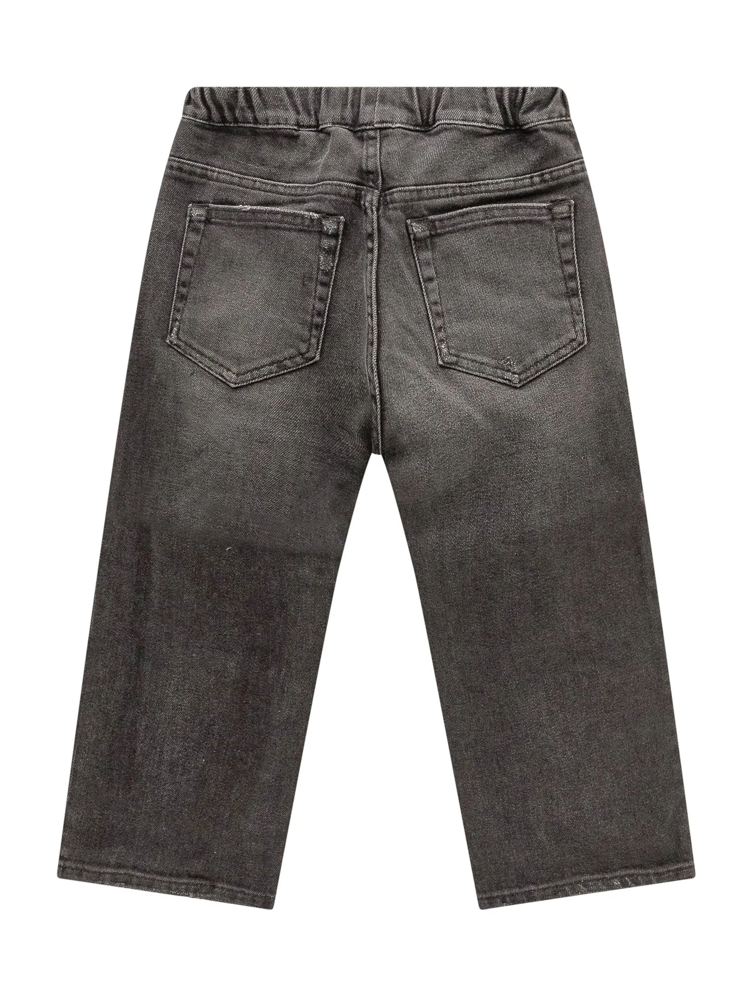 Palm Angels Kids Logo Printed Wide-Leg Jeans